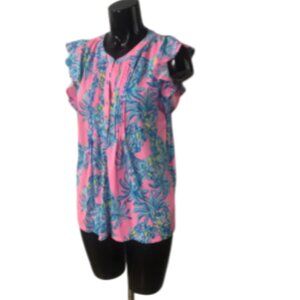 Share Lilly Pulitzer Golda Top Pelican Pink NWT Sz S
